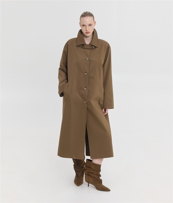 SSG OPHELIA LONG TRENCH COAT BROWN